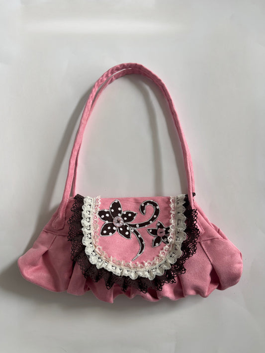 “Pinky” Suede Faux Leather Purse