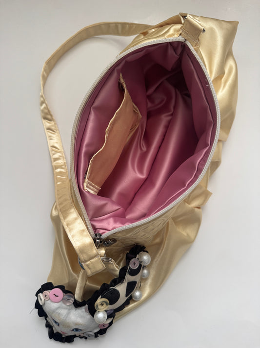 “Quilted” Satin Shoulder Purse