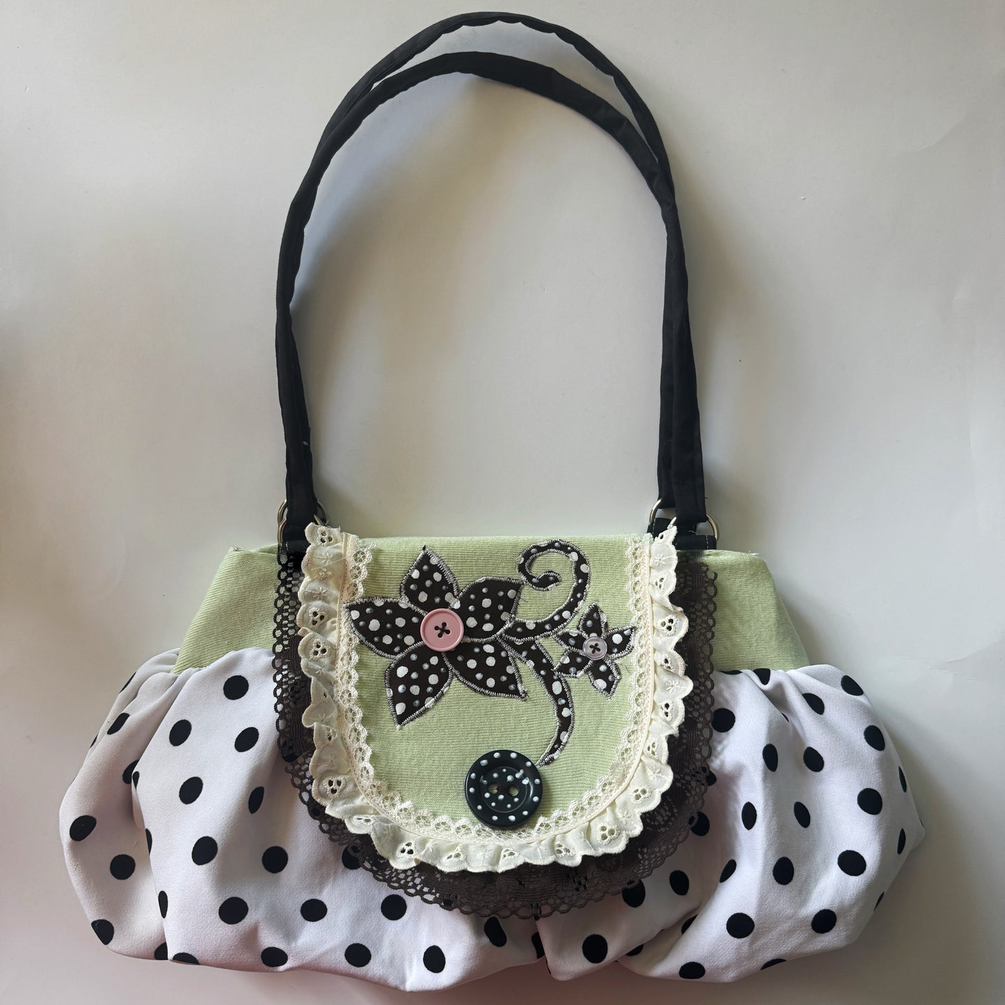 “Brown Flower” Flap Over Bag