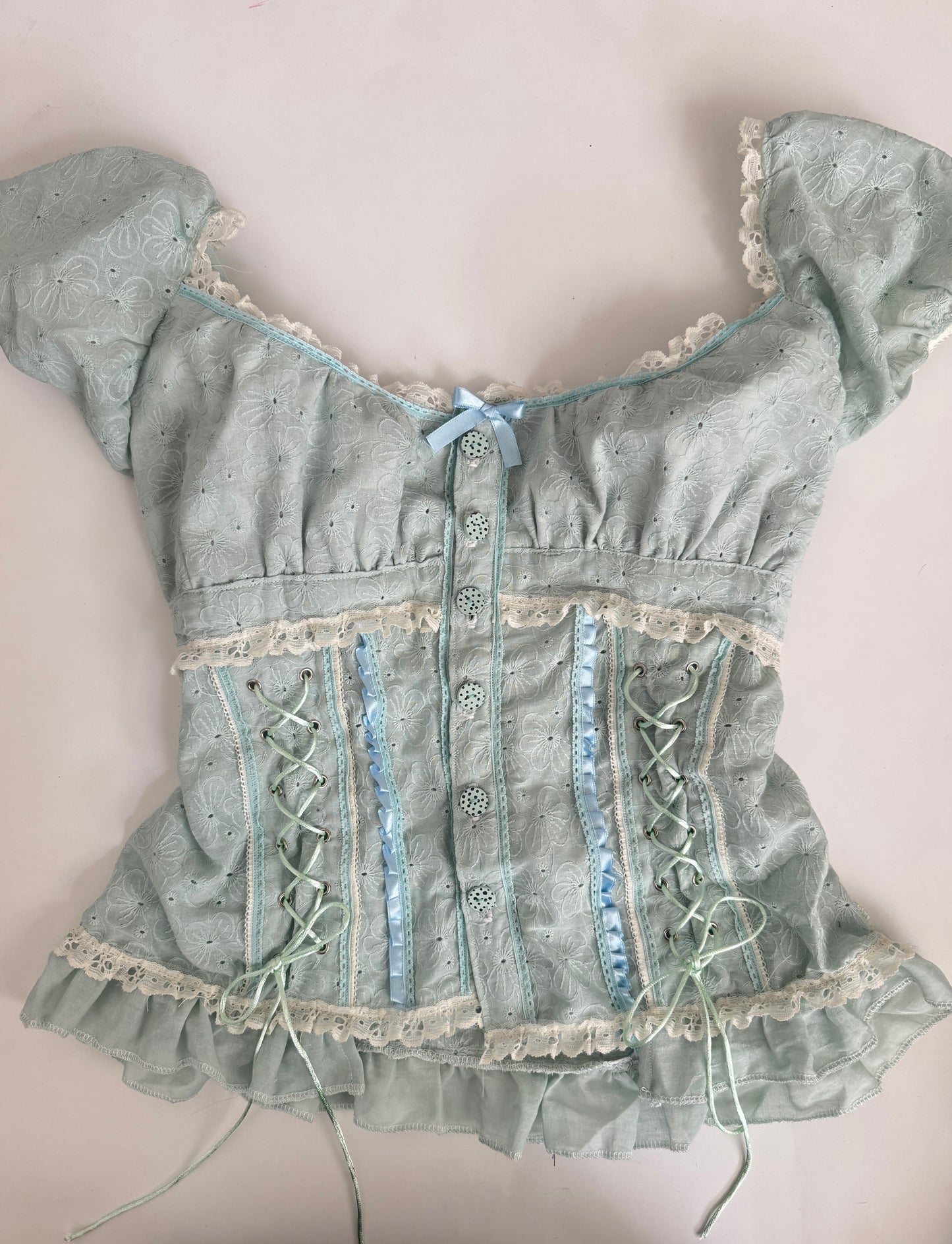 Corset babydoll and mini skirt set
