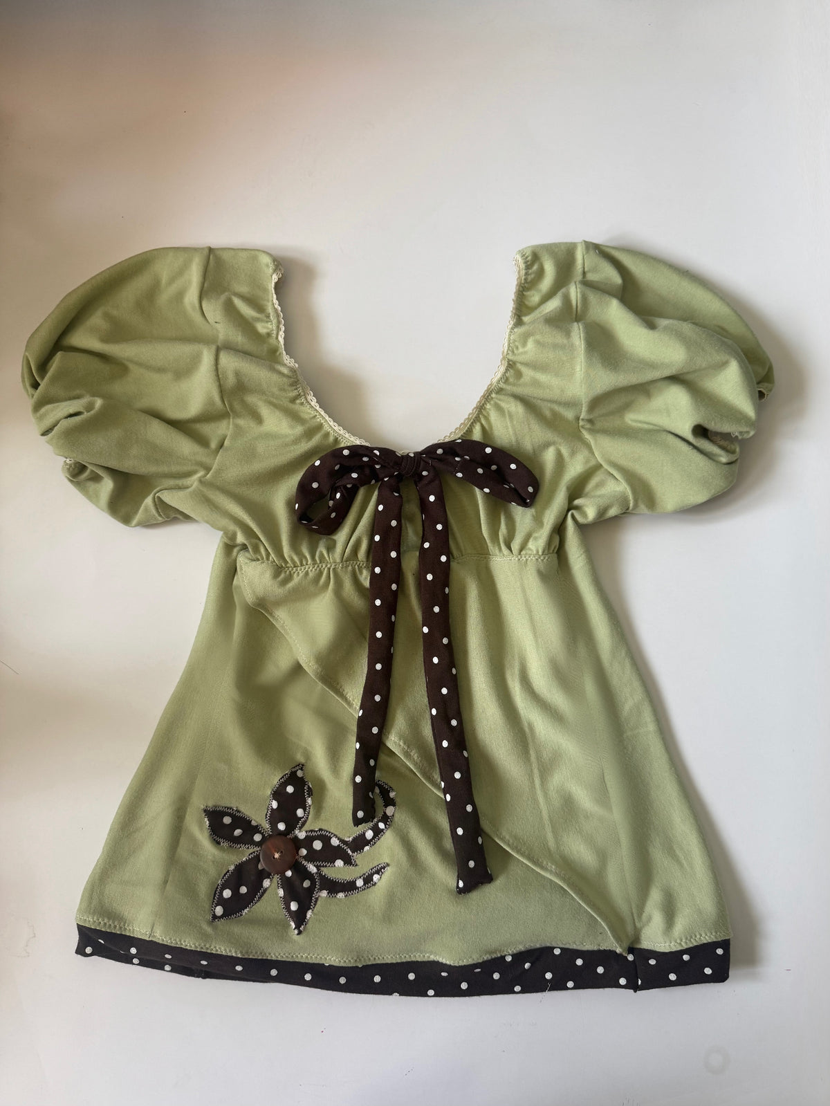 “Matcha” Babydoll top