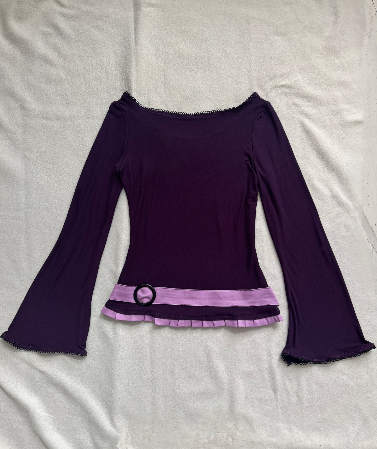 Purple Bell Sleeve Top - Custom