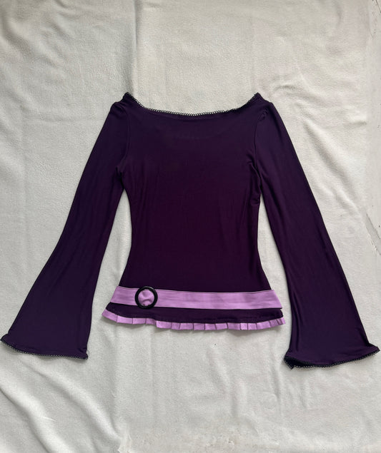 Purple Bell Sleeve Top - Custom