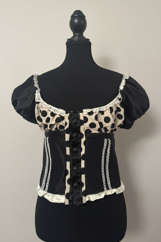 “Vintage Satin” Babydoll Button up