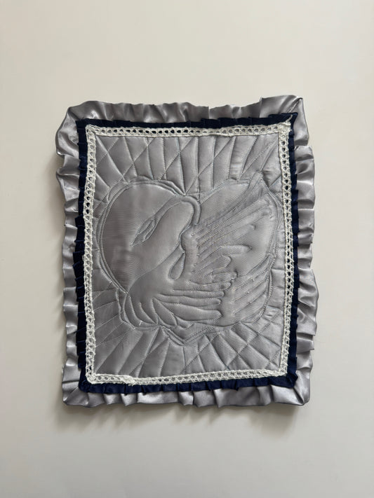 “Silver Swan” Mini Wall Tapesty