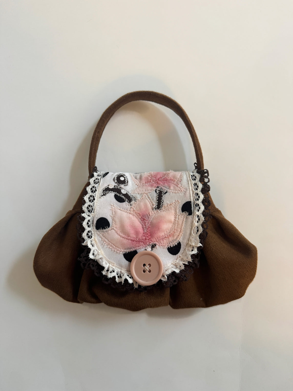 “Orchid” suede mini pouch