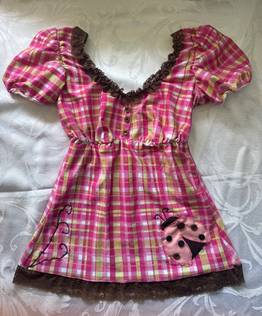 Lady Bug Gingham top