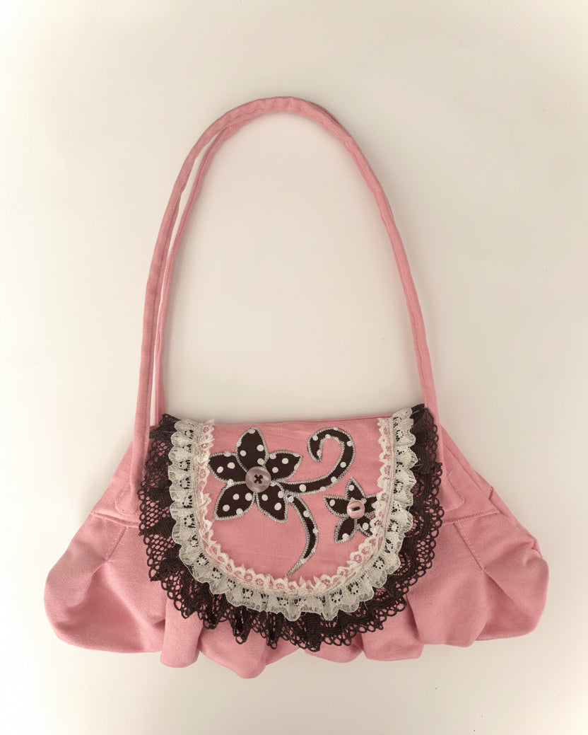 “Pinky” Suede Faux Leather Purse